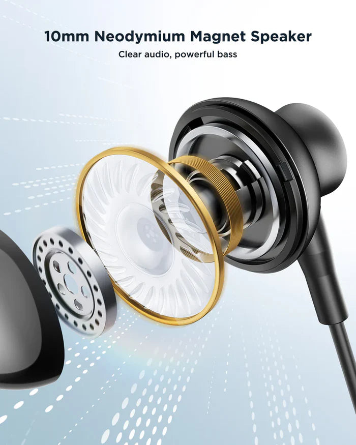 JoyRoom Type C Half In Ear Earphones Superior Sound Quality - سماعات أذن جوي روم تايب سي بجودة صوت فائقة