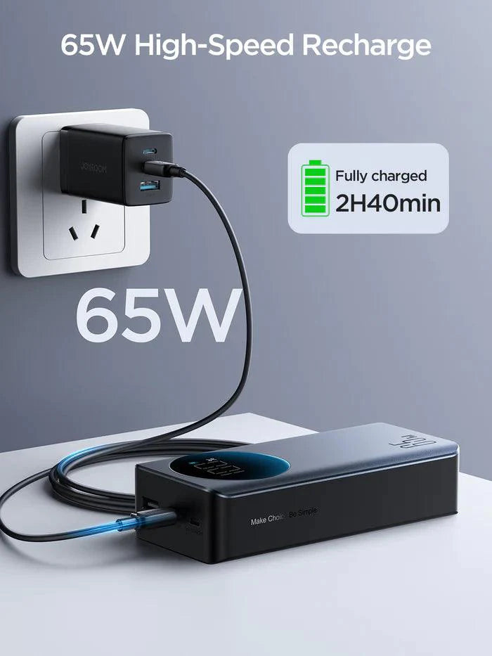 Joyroom 65W Fast Charging Power Bank 20000 & 30000mAh – باور بانك بقدرة 65واط وسعة 20000&30000 ميلي أمبير من جويروم