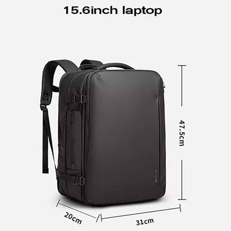 حقيبة ظهر بانجي 1909 بسعة 35 لتر مقاومة للماء بتصميم سفر  وسعة لابتوب 15.6 انش - اسود | BANGE 1909 35L Waterproof 15.6-Inch Travel Laptop Backpack – Black