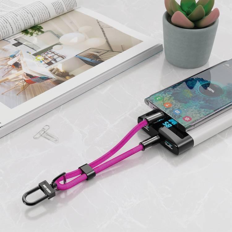 كيبل جرين لايون على شكل مدالية من يو اس بي سي الى يو اس بي سي بقدرة شحن 60 واط | Green Lion Keychain Lanyard USB-C to USB-C 60W