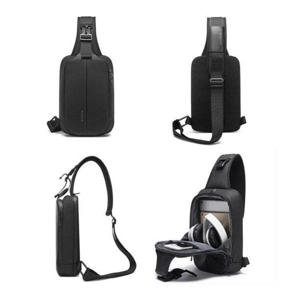 Bange Wolux Multi Compartment Water-Resistant Sling Bag - Black | حقيبة متعددة الجيوب مقاومة للماء من بانج - اسود