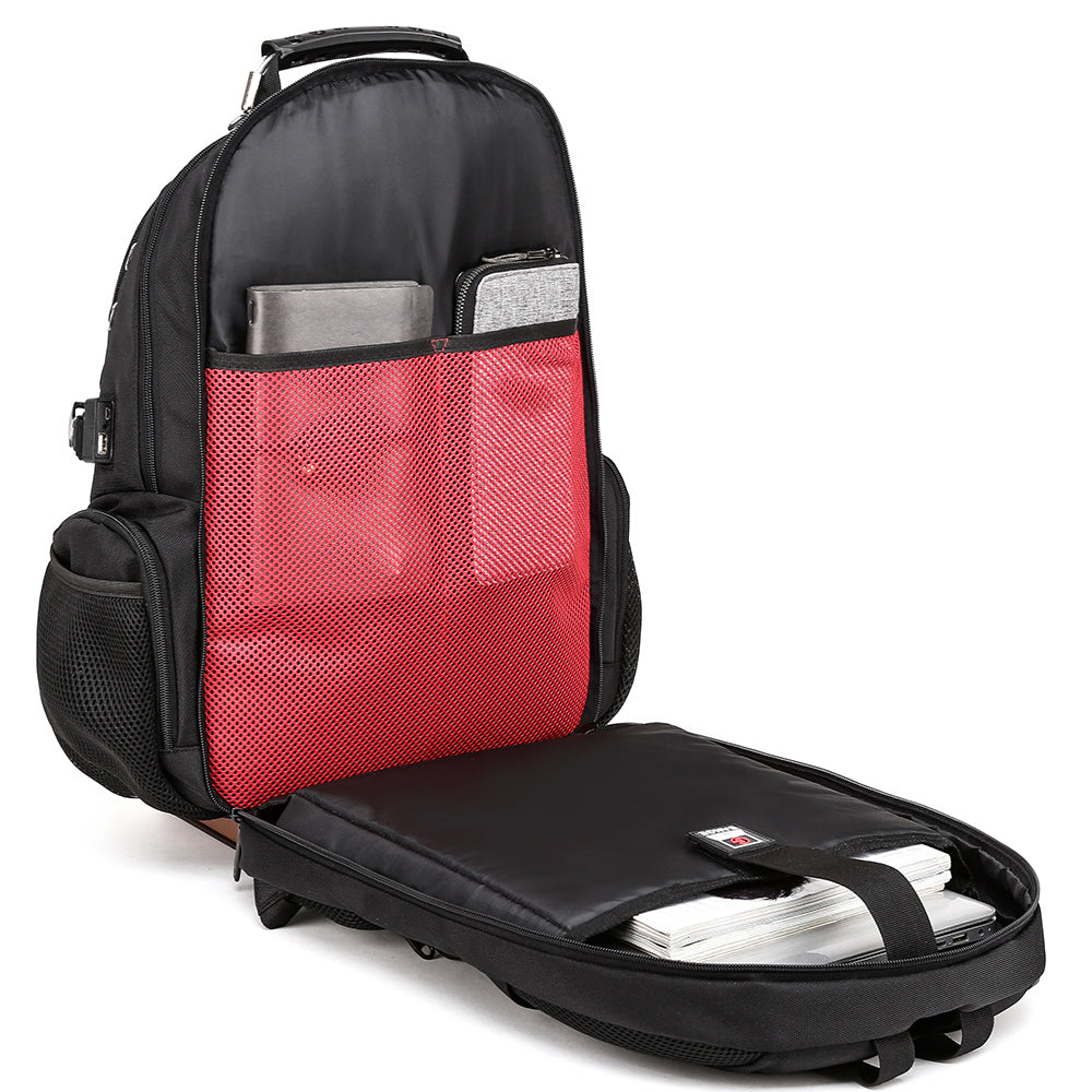 حقيبة ظهر بانج لوكسفورد بسعة 40 لتر مقاومة للماء مع منفذ شحن يو اس بي | BANGE 40L Waterproof Oxford Laptop Backpack with USB Charging Port