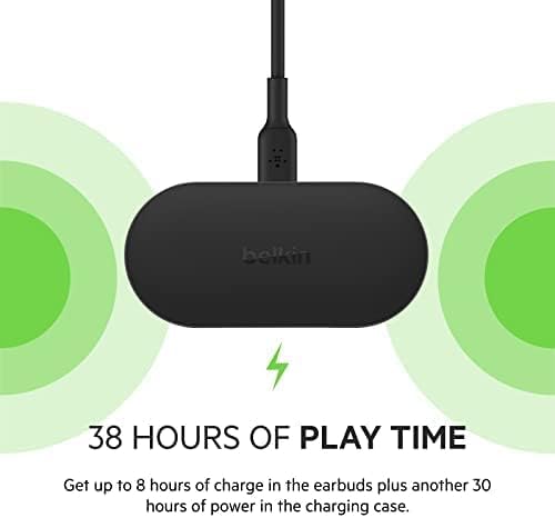 Belkin Wireless Earbuds SoundForm Play True Wireless Earphones with USB-C Quick Charge - سماعات اذن لاسلكية ساوند فورم بلاي ترو اللاسلكية مع شحن سريع يو اس بي نوع سي من بيلكن