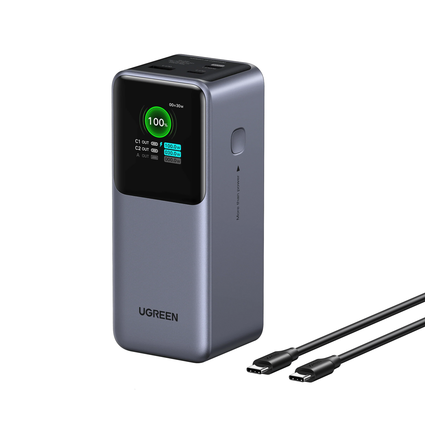 Bankeya Hêzê ya UGREEN Nexode 20,000mAh 130W bi Dîmendera Dîjîtal a Jîr