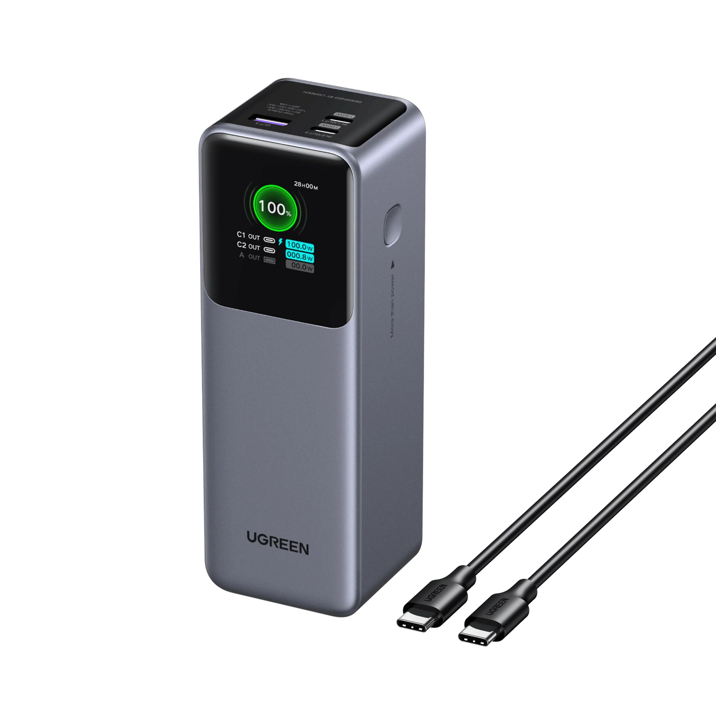 Bankeya Hêzê ya UGREEN Nexode 25,000mAh 200W bi Dîmendera Dîjîtal a Jîr