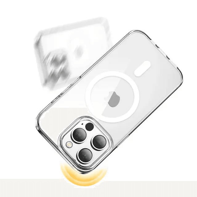 Green Lion 360° Anti-Shock Magnetic Case for iPhone 14 Plus Clear - كفر جرين ليون المغناطيسي الشفاف 360° مضاد للصدمات آيفون 14 بلس