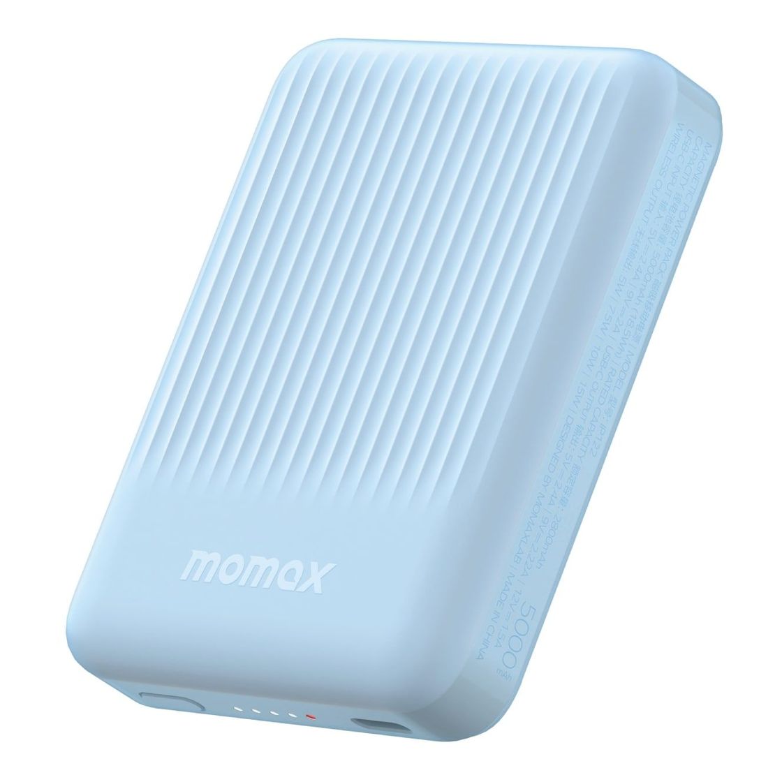 Momax Q.Mag Minimal, 5000mAh Magnetic Wireless Power Bank for MagSafe - باور بانك موماكس كيو ماج مينيمال اللاسلكي المغناطيسي متوافق مع ماج سايف, بسعة 5000 مللي امبير
