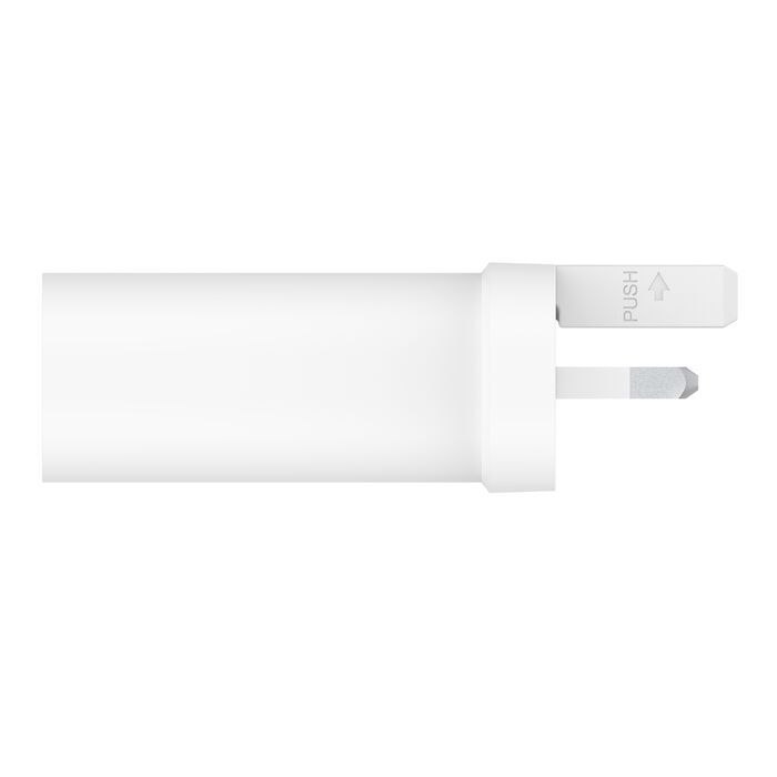 بلكن شاحن حائط تايب سي 25 واط مع كيبل تايب سي الى لايتننغ - Belkin BoostCharge USB-C Wall Charger 25W USB-C PD Certified with PPS & 1M USB-C to Lightning Cable