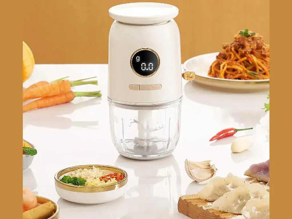 جرين لايون مثرمة طعام لاسلكية بميزان رقمي بسعة 600 مل | Green Lion Wireless Weighing Food Chopper 600mL 7.4V