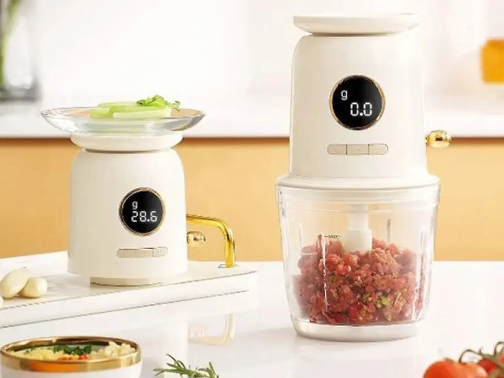 جرين لايون مثرمة طعام لاسلكية بميزان رقمي بسعة 600 مل | Green Lion Wireless Weighing Food Chopper 600mL 7.4V