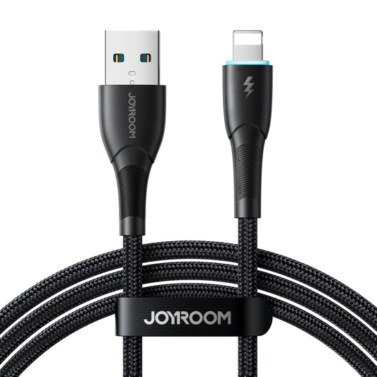 كيبل شحن جويرووم سريع 3A من يو اس بي اي الى يو اس بي سي بقدرة شحن 18 واط وطول 1 متر - اسود | JOYROOM SA32-AC3 3A 18W Fast Charging Data Cable USB-A to USB-C 1m – Black