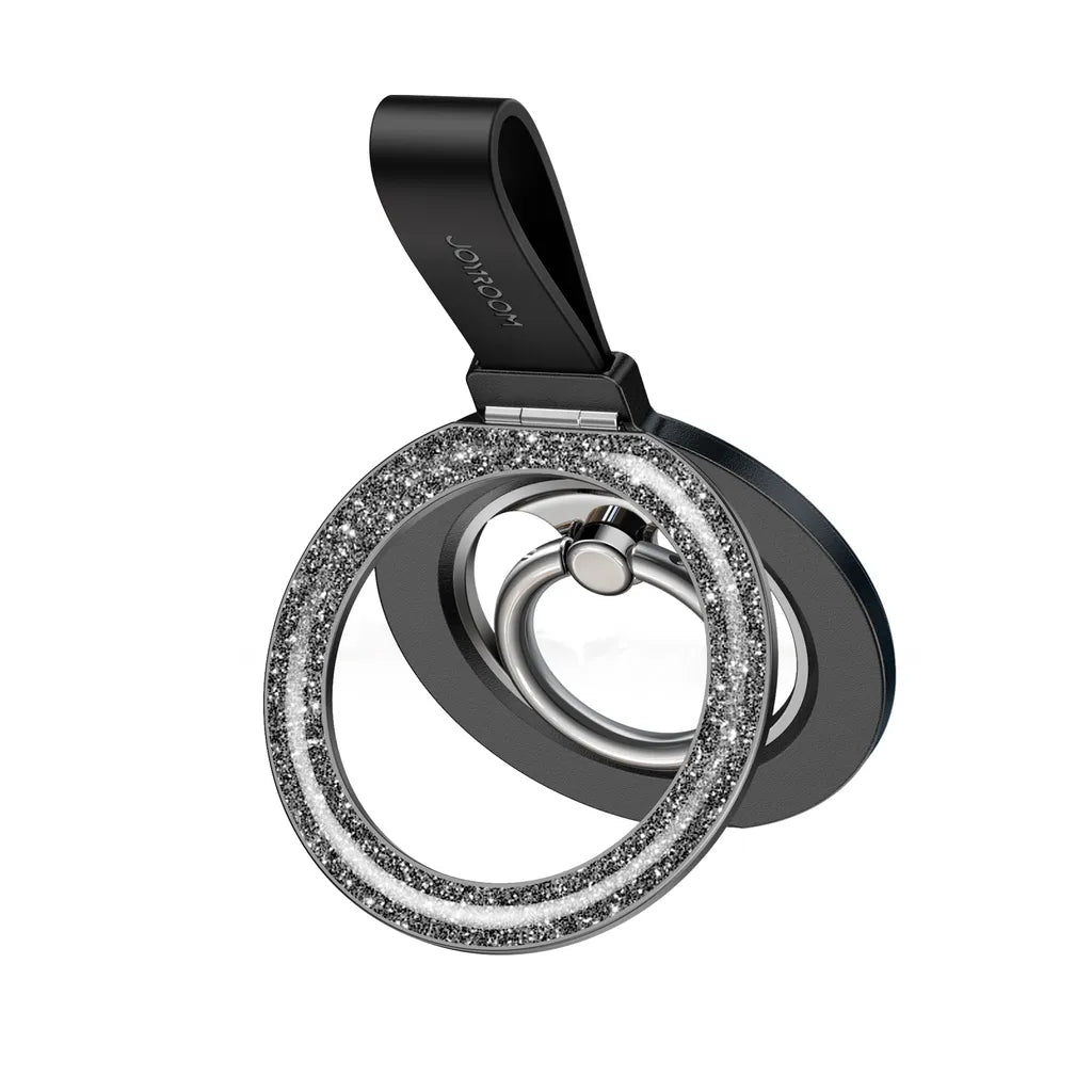 حامل هاتف جويرووم JR-ZS435 المغناطيسي مع حلقة لامعة - اسود | JOYROOM JR-ZS425 Magnetic MagSafe Phone Holder with Shiny Ring