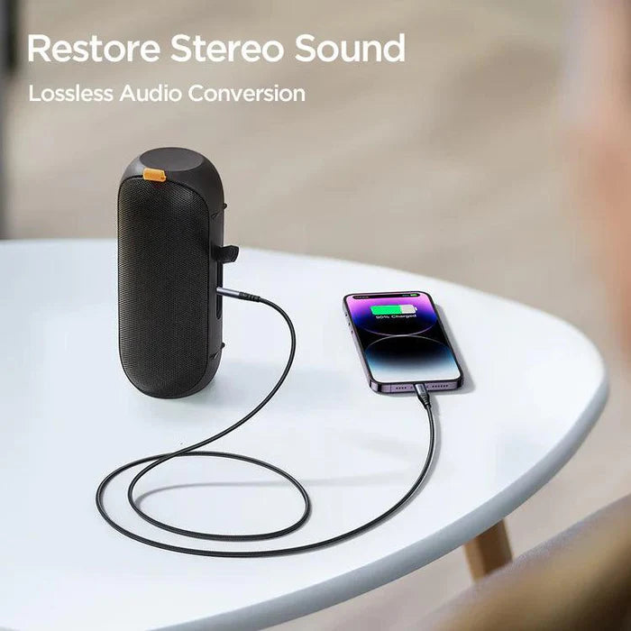 Joyroom AUX Audio Cable Lightning to 3.5mm 1.2m - كابل صوت من جوي روم من لايتينج إلى 3.5 ملم بطول 1.2 متر