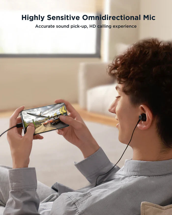 JoyRoom Type C Half In Ear Earphones Superior Sound Quality - سماعات أذن جوي روم تايب سي بجودة صوت فائقة