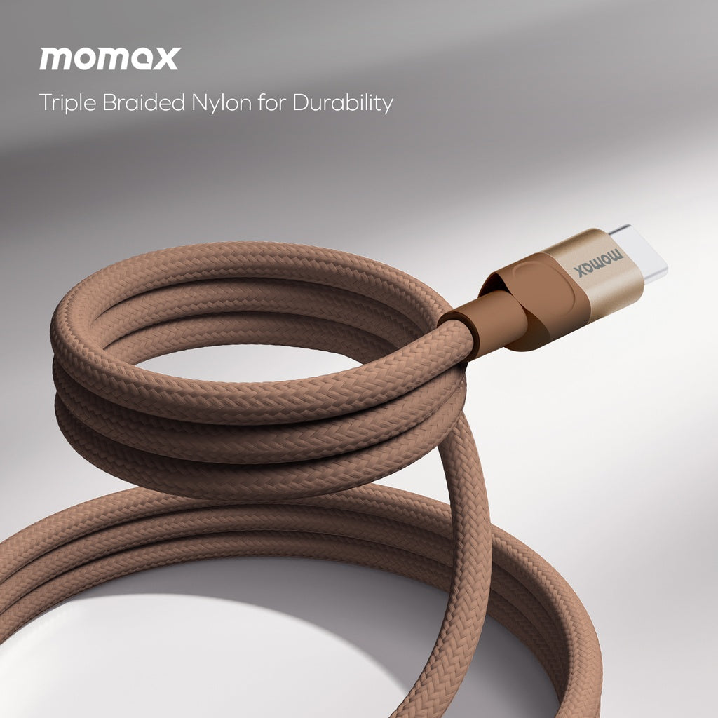 Momax Mag.Link 100W Magnetic USB‑C to USB‑C Cable, 1 m - كيبل موماكس ماج لنك المغناطيسي, USB-C الى USB-C, شحن سريع 100 واط, طول 1 م