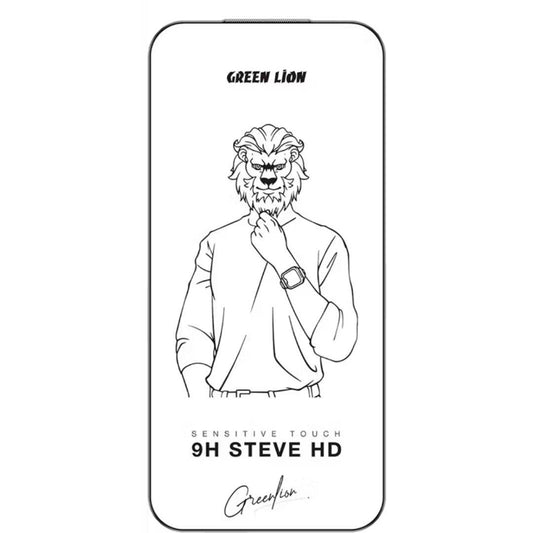 واقي شاشة جرين لايون ستيف HD بصلابة 9H لهاتف ايفون 17 / 17 برو / 17 برو ماكس - شفاف | Green Lion 9H Steve HD Screen Protector For iPhone 17 / 17 Pro / 17 Pro Max - Clear