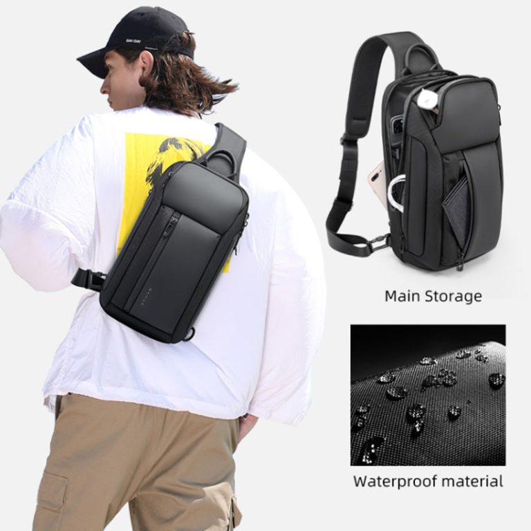 Bange Titan Sling Bag (11 inch iPad) Water-Resistant Crossbody Men's Bag | حقيبة كتف حول الجسم للرجال من بانج تايتان, مقاومة للماء, تتسع لجهاز ايباد 11 بوصة