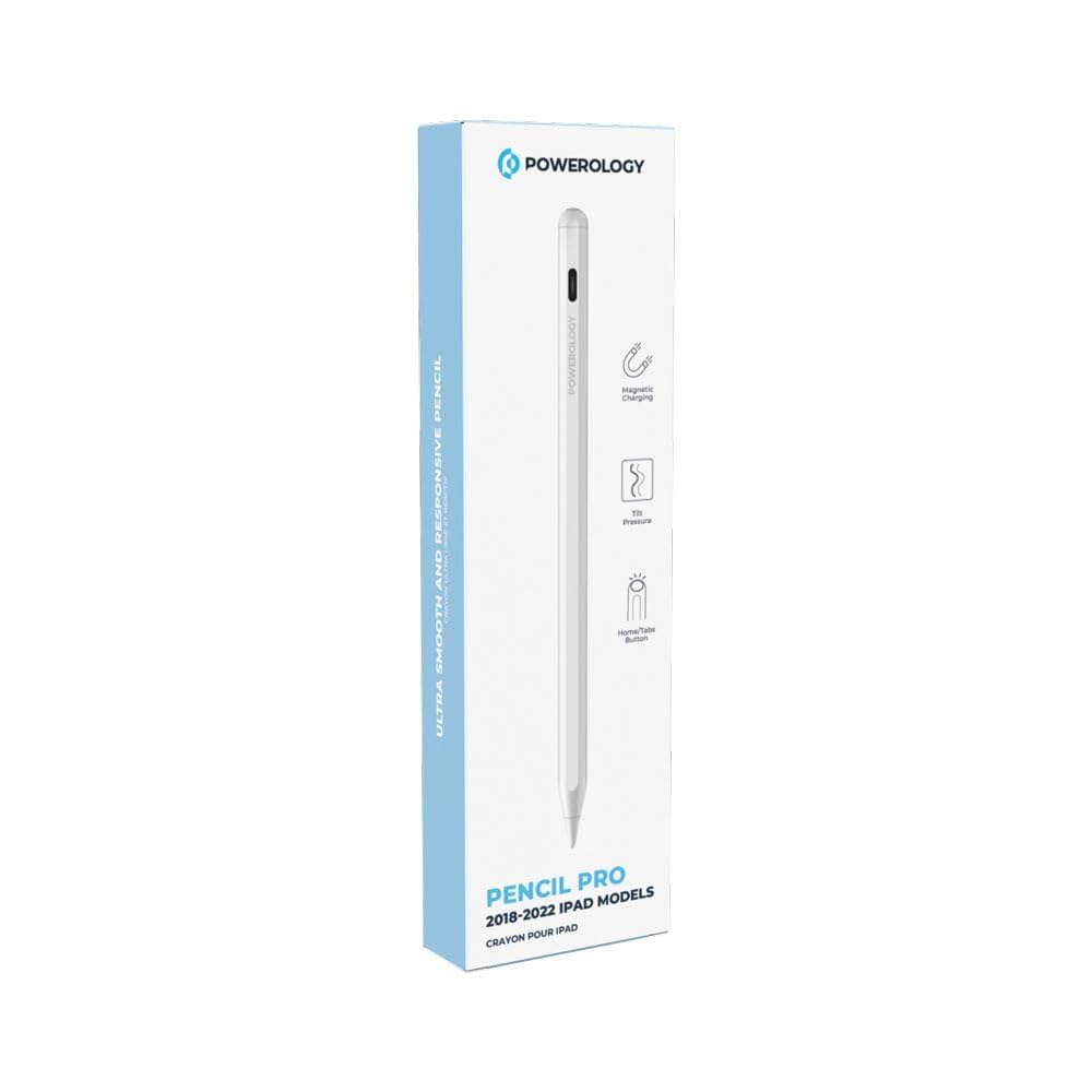 .قلم باورولوجي الذكي للايباد بطرف 1.5 ملم, متوافق مع ايباد | Powerology 1.5mm Tip Smart Apple iPad Pencil – Compatible with iPad.