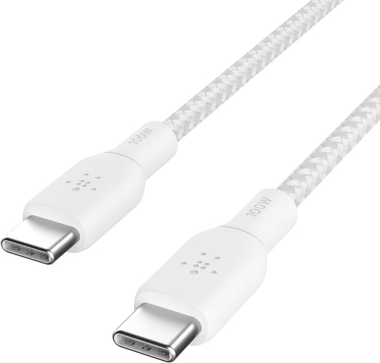 Belkin USB Type C to Type C Cable 100W Power Delivery 3M - كابل يو اس بي تايب سي  إلى تايب سي توصيل طاقة 100 وات
