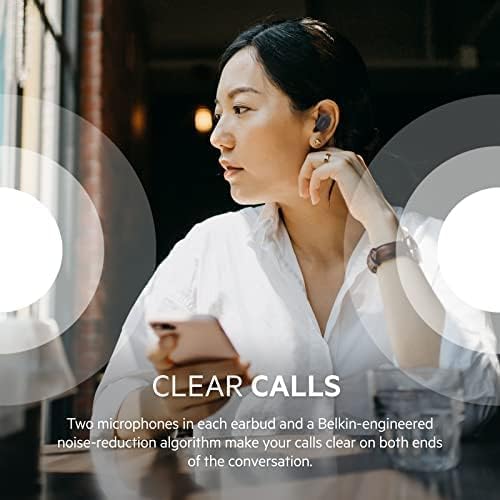Belkin Wireless Earbuds SoundForm Play True Wireless Earphones with USB-C Quick Charge - سماعات اذن لاسلكية ساوند فورم بلاي ترو اللاسلكية مع شحن سريع يو اس بي نوع سي من بيلكن