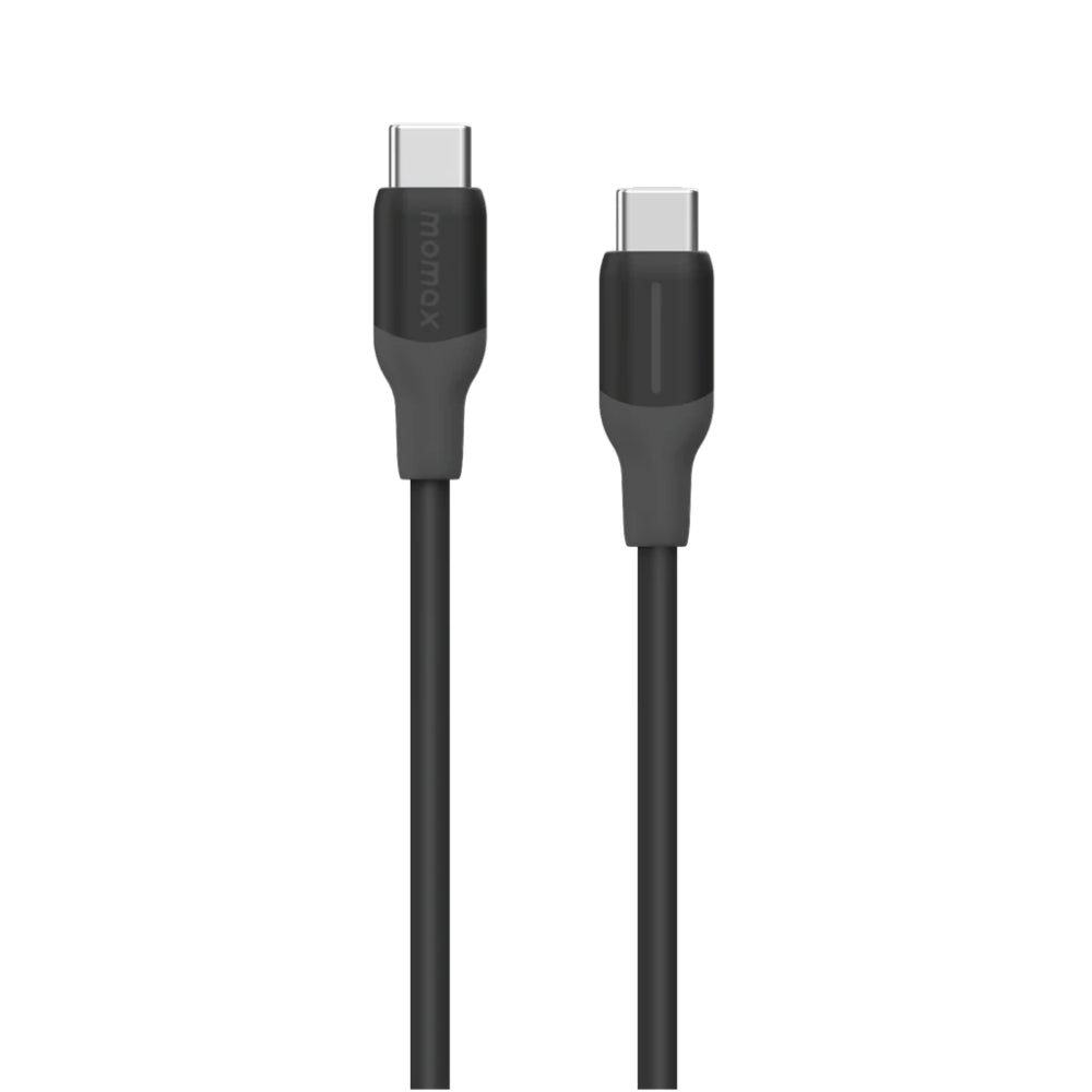 Momax 1‑Link Flow CC‑X 60W USB‑C to USB‑C Cable, 1.2 m - كيبل موماكس 1-لنك فلو, USB-C الى USB-C, شحن سريع 60 واط, طول 1.2م