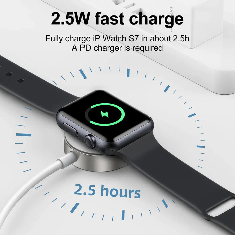 Joyroom Type C to iWatch Magnetic Charger 1.2M Fast & Compact - شاحن مغناطيسي من جوي روم 1.2 متر سريع وصغير الحجم