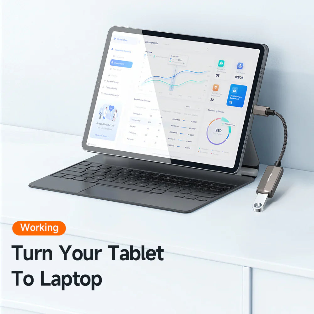 Mcdodo OTG 2 in 1 Convertor Lightning to USB-A 3.0 & Lightning - ماكدودو او تي جي 2 في 1 محول لايتننغ إلى يو اس بي أ 3.0 & لايتننغ