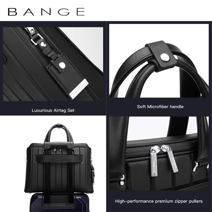 حقيبة بانجي بريميوم للاعمال مقاومة للماء - اسود | Bange Premium Office Work Briefcase  – Black