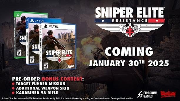 لعبة بلايستيشن 5 - PS5 Game - Sniper Elite Resistance