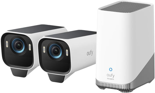Anker Eufy Security EufyCam S3 Pro 2-Cam Kit, 4K Solar Outdoor Cameras | طقم كامرتين يوفي كام S3 برو, طاقة شمسية, مراقبة خارجية بدقة 4K