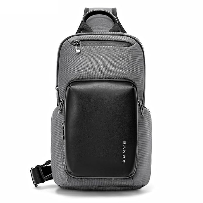 BANGE BG-7718 Men’s Waterproof Chest Sling Bag | حقيبة كتف رجالية من بانج, ضد الماء بسعة كبيرة