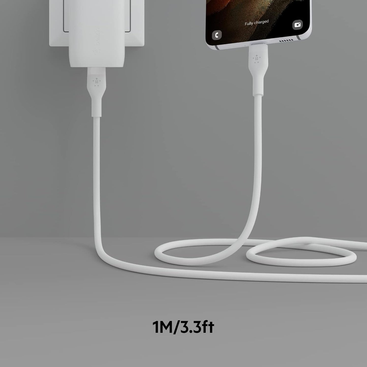 Belkin USB-C to USB-C Silicone Cable 1M - كيبل سيلكون تايب سي الى تايب سي من بيلكن
