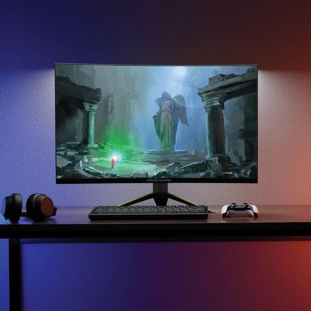 شاشة العاب منحنية 32 بوصة بمعدل تحديث 165Hz من بورودو - اسود | Porodo Wide Screen Gaming Monitor 32" 165Hz - Black