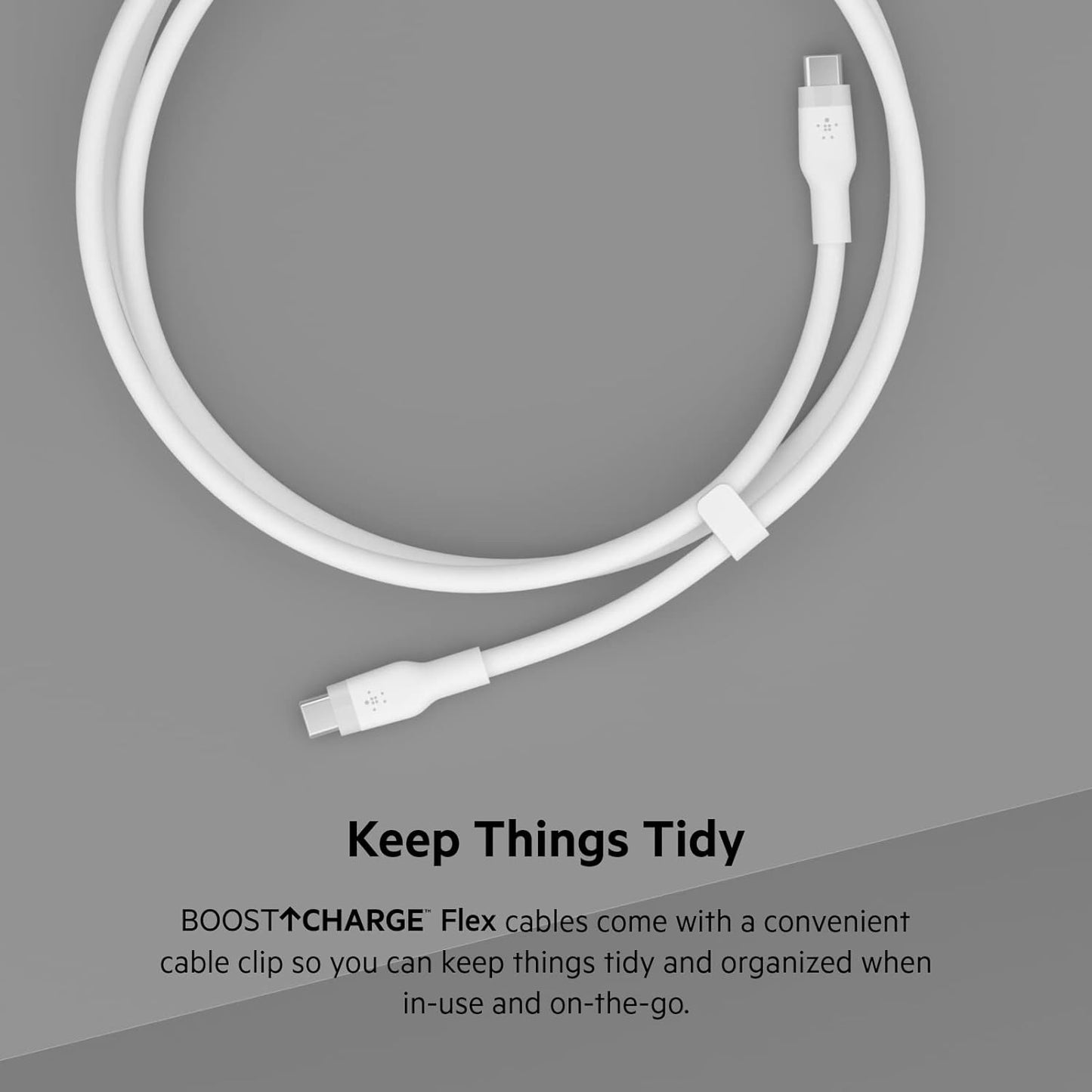 Belkin USB-C to USB-C Silicone Cable 1M - كيبل سيلكون تايب سي الى تايب سي من بيلكن