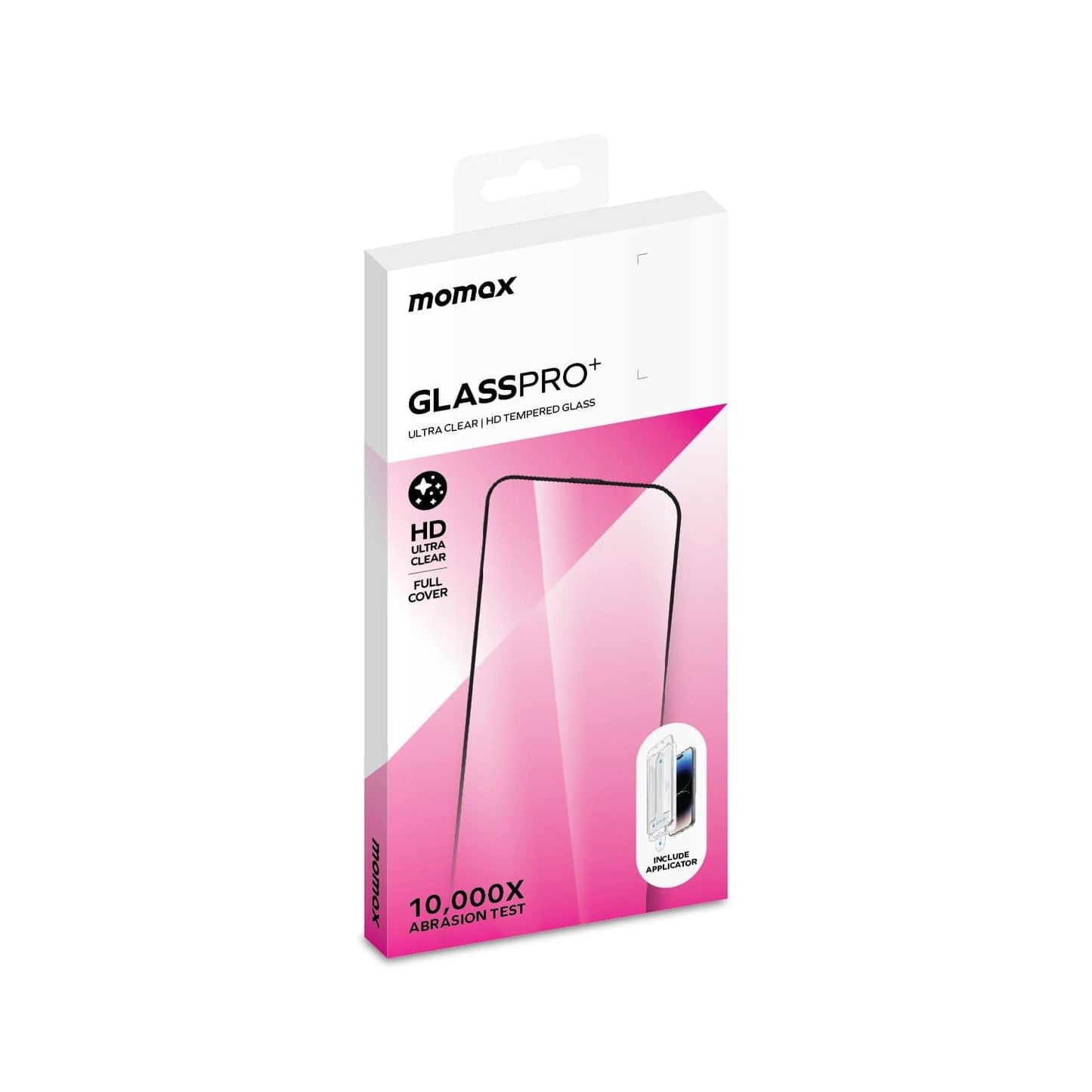 Momax Full Coverage Screen Protector for iPhone 15 Plus - واقي شاشة موماكس لهاتف ايفون 15 بلس, تغطية كاملة
