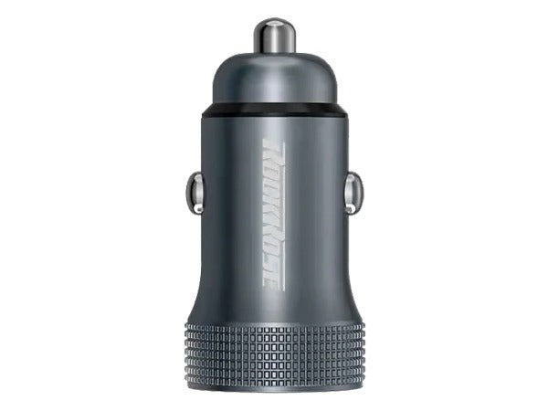 RockRose Ranger PQ GT 30W PD & QC 3.0 Dual Port Car Phone Charger Adapter - روك روز رينجر بي كيو جي تي شاحن سيارة ثنائي المنافذ 30 واط ماكس كيو سي 3.0