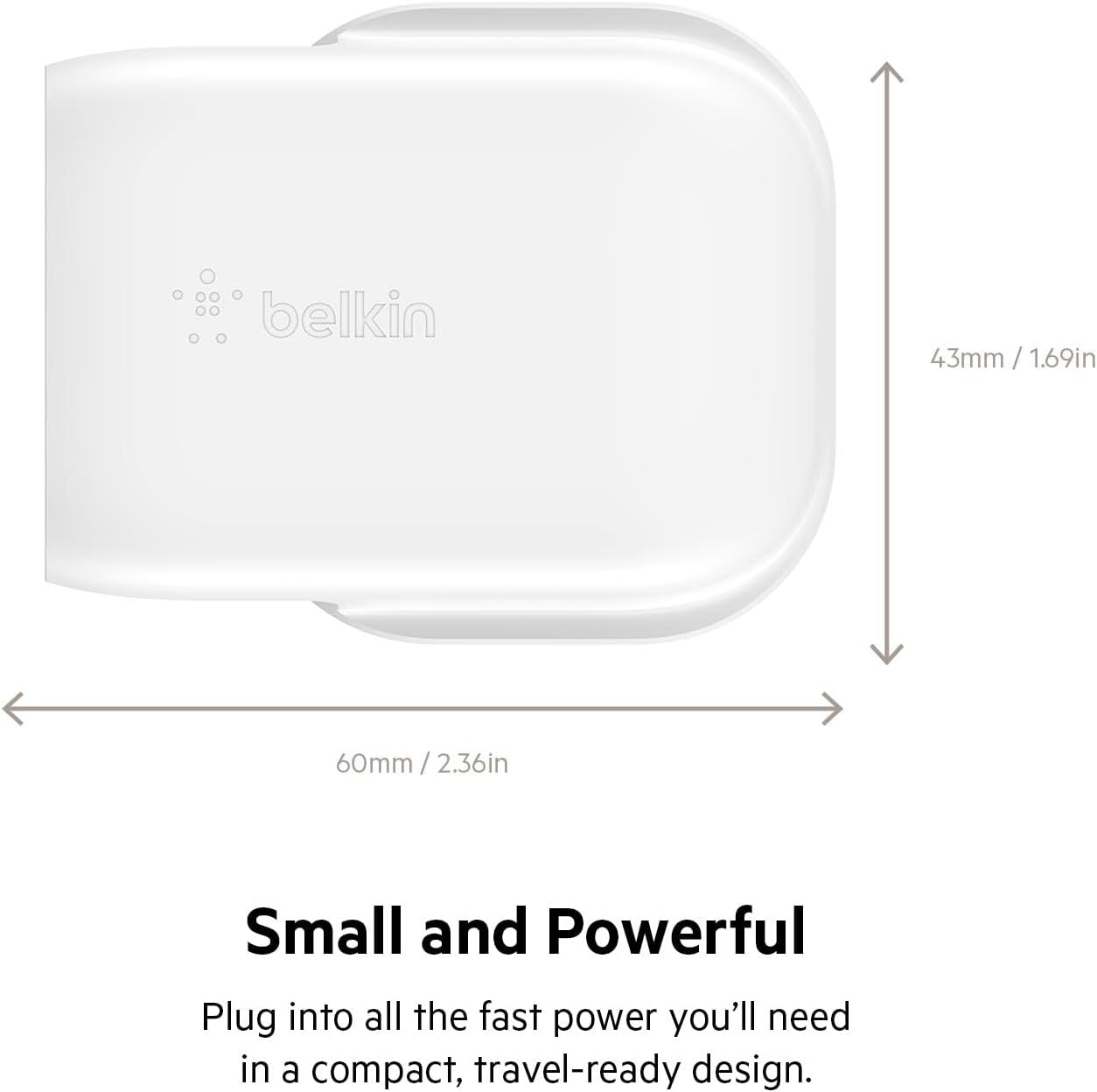 Belkin BoostCharge USB-C PD 3.0 PPS Wall Charger 30W - شاحن جداري يو اس بي سي بقوة 30ةاط بتقنية البوست شارجر