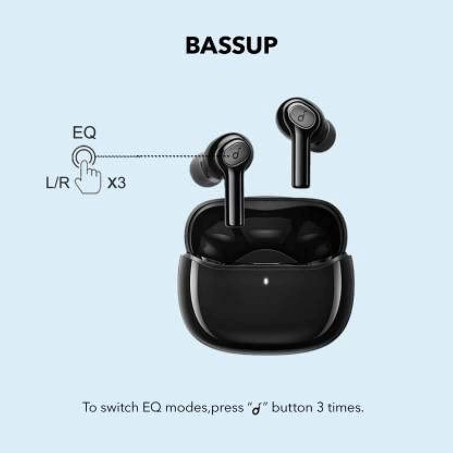Soundcore By Anker R100 True Wireless Earbuds Black  - سماعات ساوند كور من انكر ار100 ترو لاسلكية باللون اسود