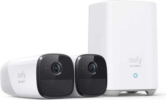 Eufy Cam  2 Pro 2+1 kit IP Wireless Surveillance Set with 2 Cameras by Anker - مجموعة المراقبة اللاسلكية يوفي 2 برو 2+1 كيت مع كاميرتين من أنكر