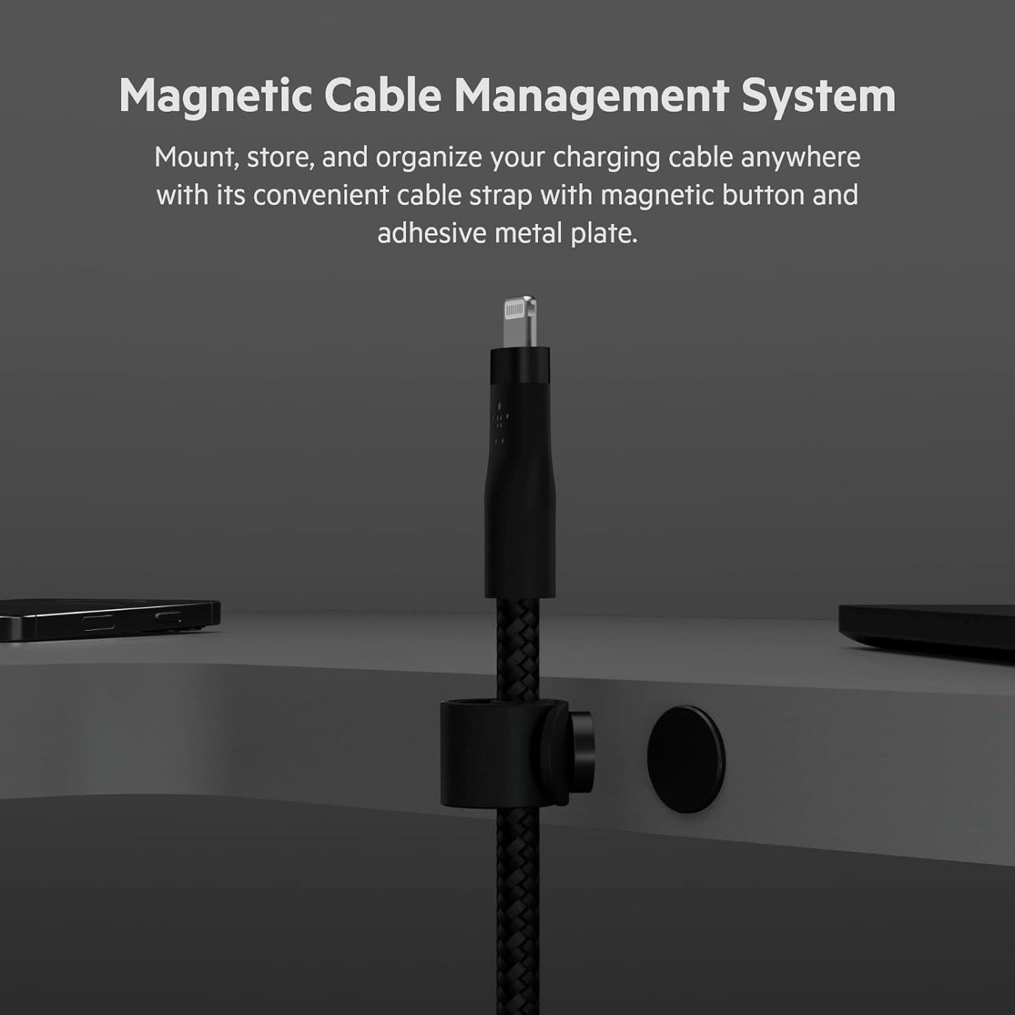 Belkin BoostCharge Pro Flex USB-C Braided Silicone Cable with Lightning Connector - كيبل يو اس بي سي مع محول الى لايتننغ بتقنية البوست شارجر بطول 1 متر من بيلكن