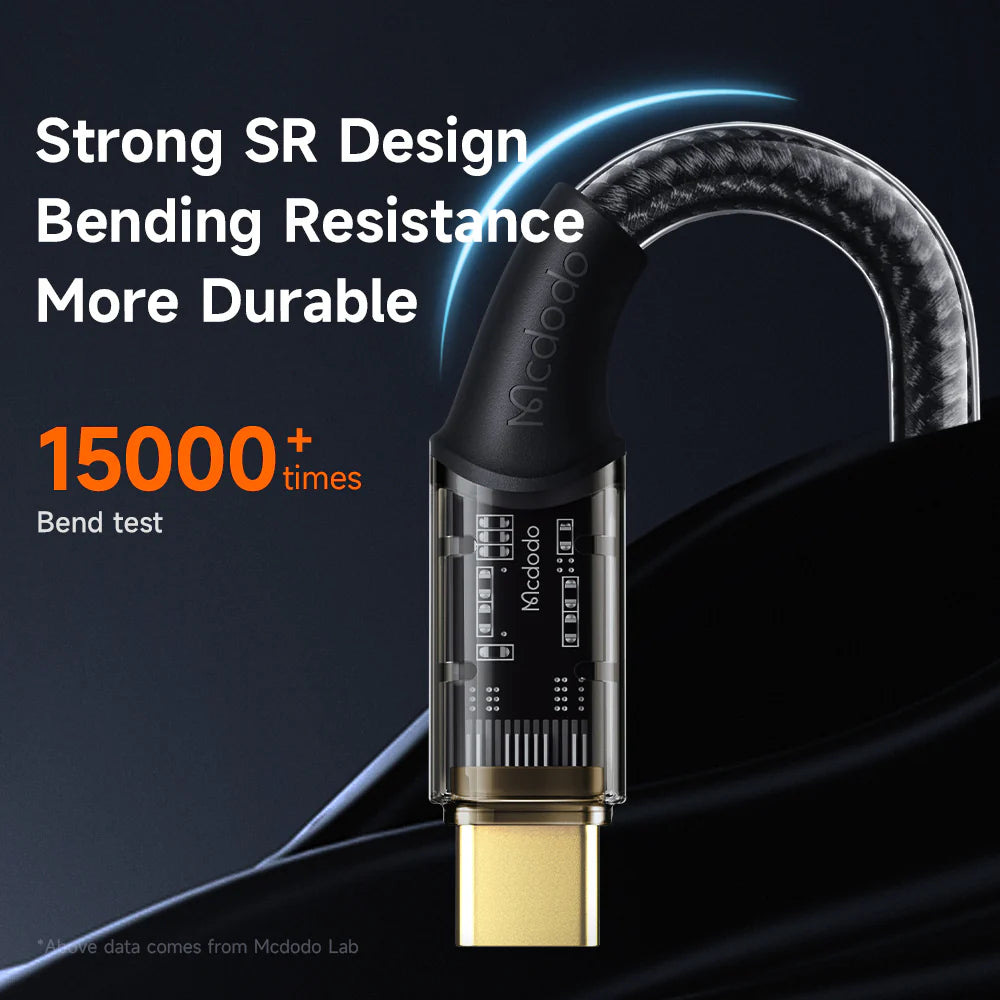 Mcdodo Type-C 6A Transparent Data Cable 1.2m - مكدودو تايب سي كابل بيانات شفاف 1.2 متر
