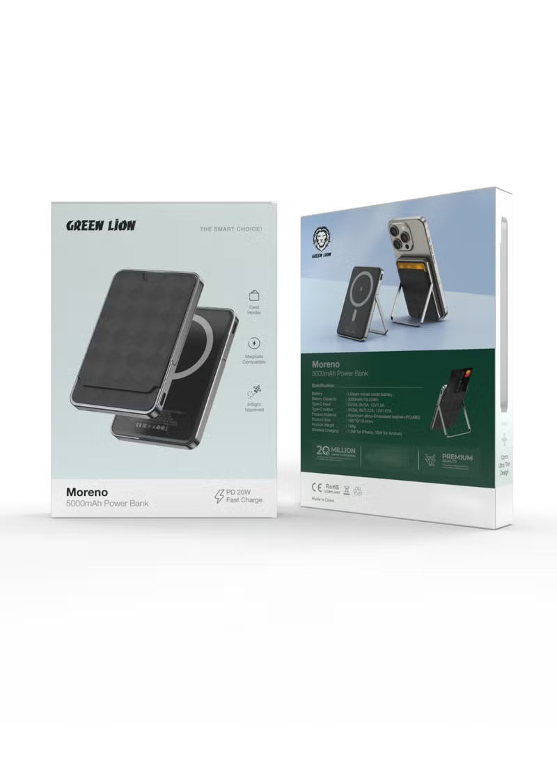 باور بانك جرين لايون مورينو بسعة 5000 مللي امبير | Green Lion Moreno 5000mAh Power bank