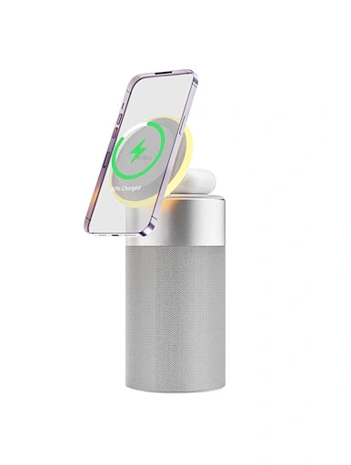 Wiwu 3 in 1 Wireless Charger Speaker - شاحن ويوو اللاسلكي 3 في 1 مع مكبر صوت
