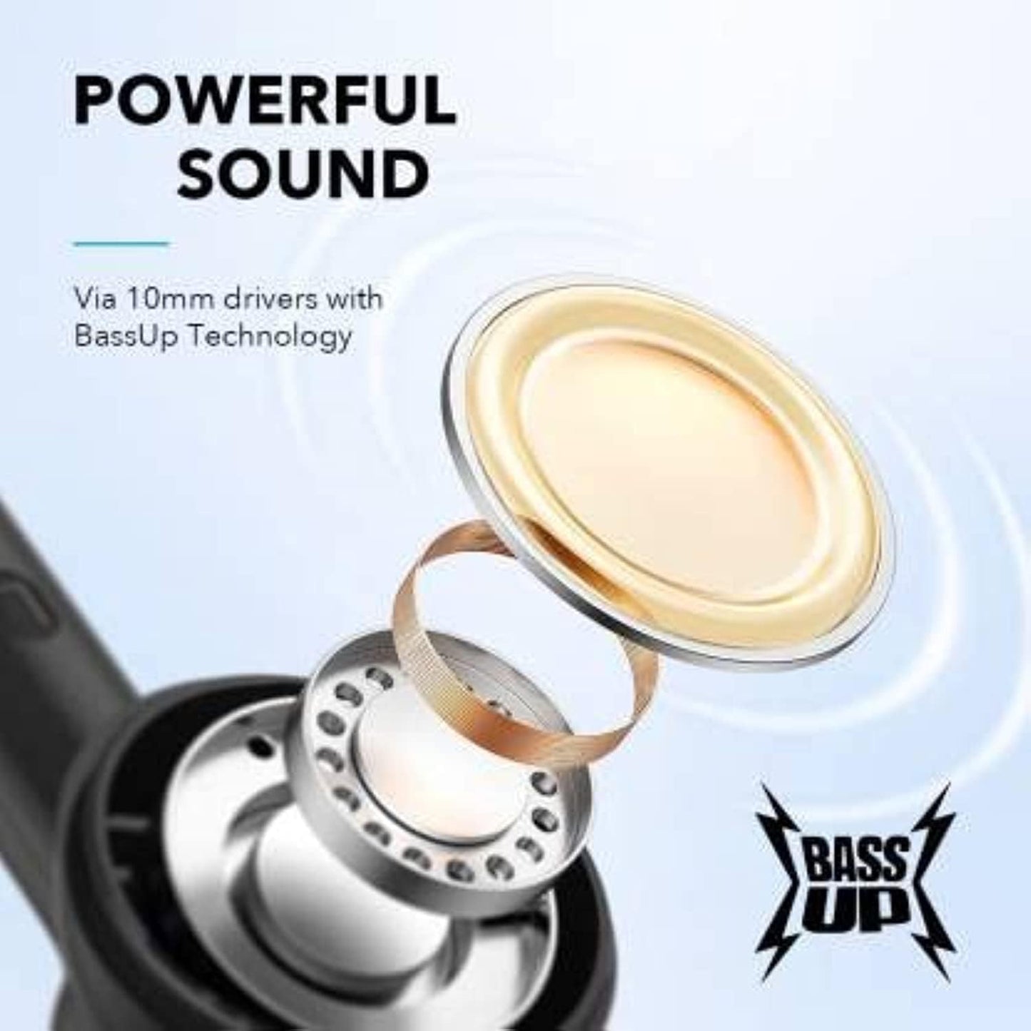 Soundcore By Anker R100 True Wireless Earbuds Black  - سماعات ساوند كور من انكر ار100 ترو لاسلكية باللون اسود