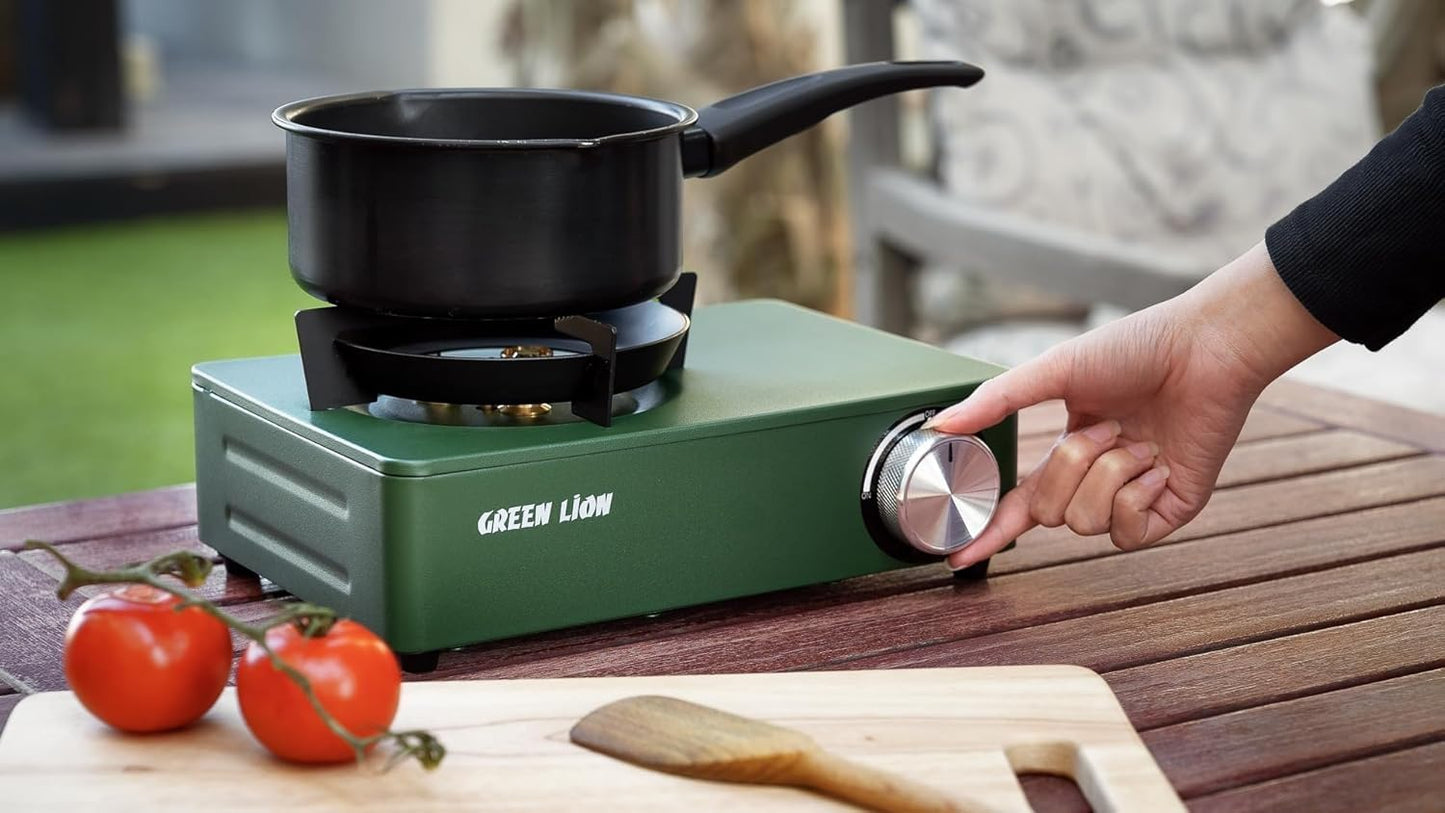موقد جرين لايون صغير بـ3 شعلات مقاوم للرياح | Green Lion 3 Mini Burner Cassette Stove ( Windproof Style )