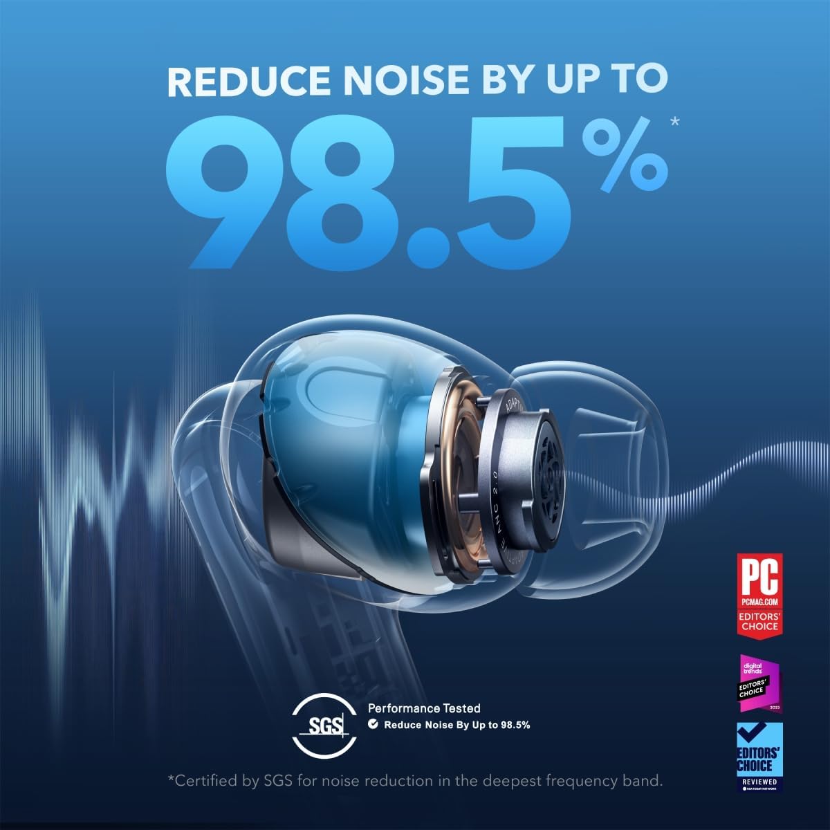 Soundcore by Anker Liberty 4 NC Wireless Earbuds 98.5% Noise Reduction - ساوند كور سماعات اذن لاسلكية ليبرتي 4 ان سي من انكر تقليل الضوضاء بنسبة