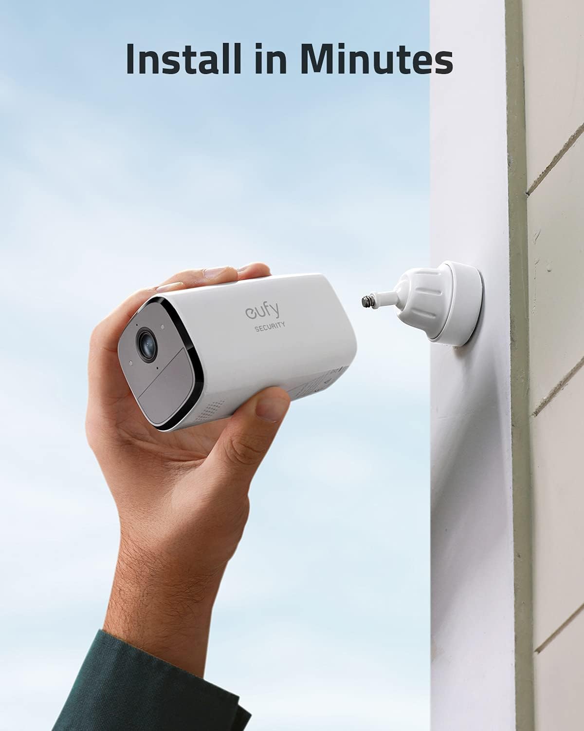 Eufy Security SoloCam E40 Security Camera Outdoor Wireless 2K Resolution by Anker -كاميرا مراقبة يوفي سولو كاميرا لاسلكية للاستخدام الخارجي دقة 2ك كشف متقدم عن الأشخاص بتقنية الذكاء الاصطناعي مقاومة للطقس