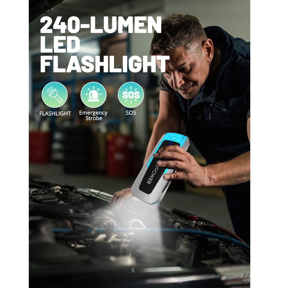 شاحن الطوارئ راف باور PB1226 بسعة 16,000 مللي امبير لتشغيل بطارية السيارة | RAVPower PB1226 Jump Starter 16000mAh (59.2Wh) – Car Battery Booster & Power Bank