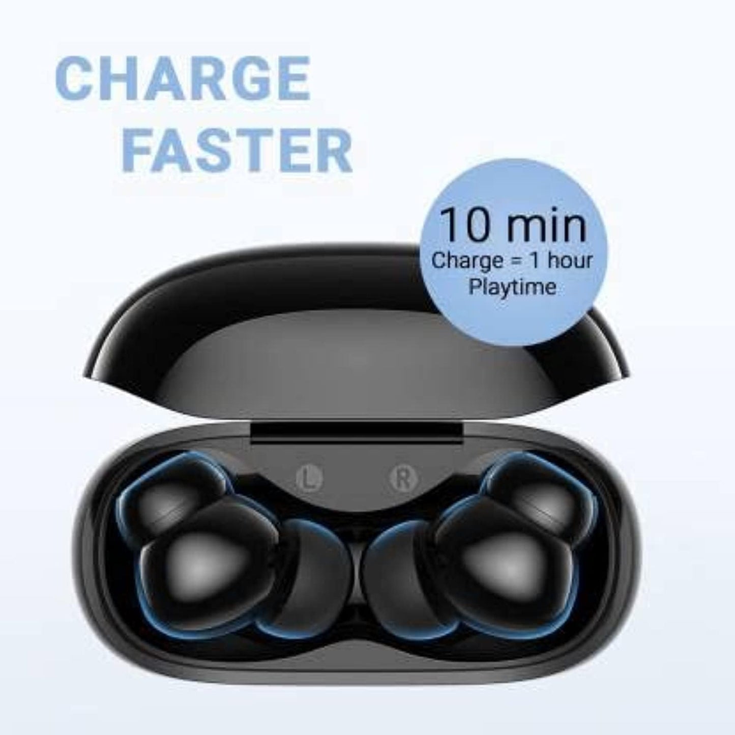 Soundcore By Anker R100 True Wireless Earbuds Black  - سماعات ساوند كور من انكر ار100 ترو لاسلكية باللون اسود
