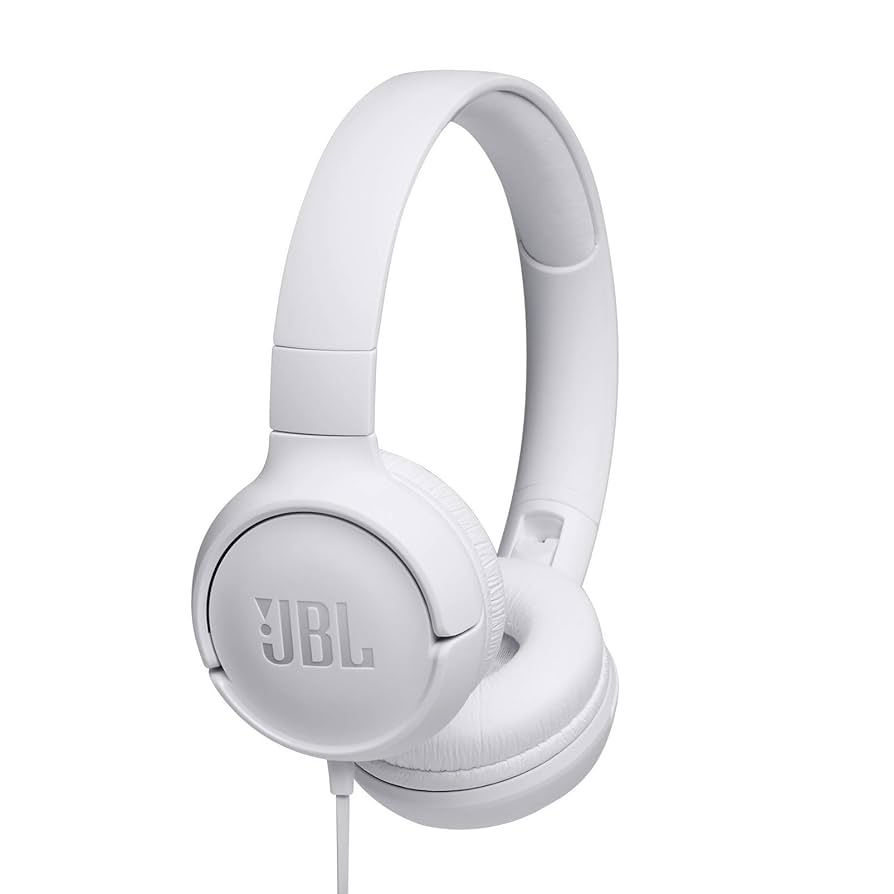 JBL T500 Wired On-Ear Headphones with Pure Bass Sound and Built-in Mic | سماعة جي بي ال T500 سلكية على الاذن بصوت بيس نقي وميكرفون مدمج